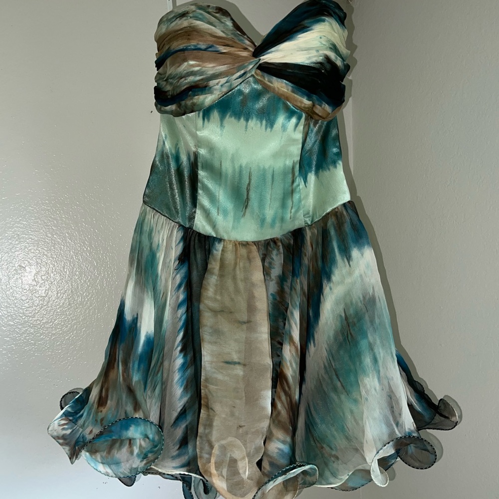 Multicolored Short Formal Dress